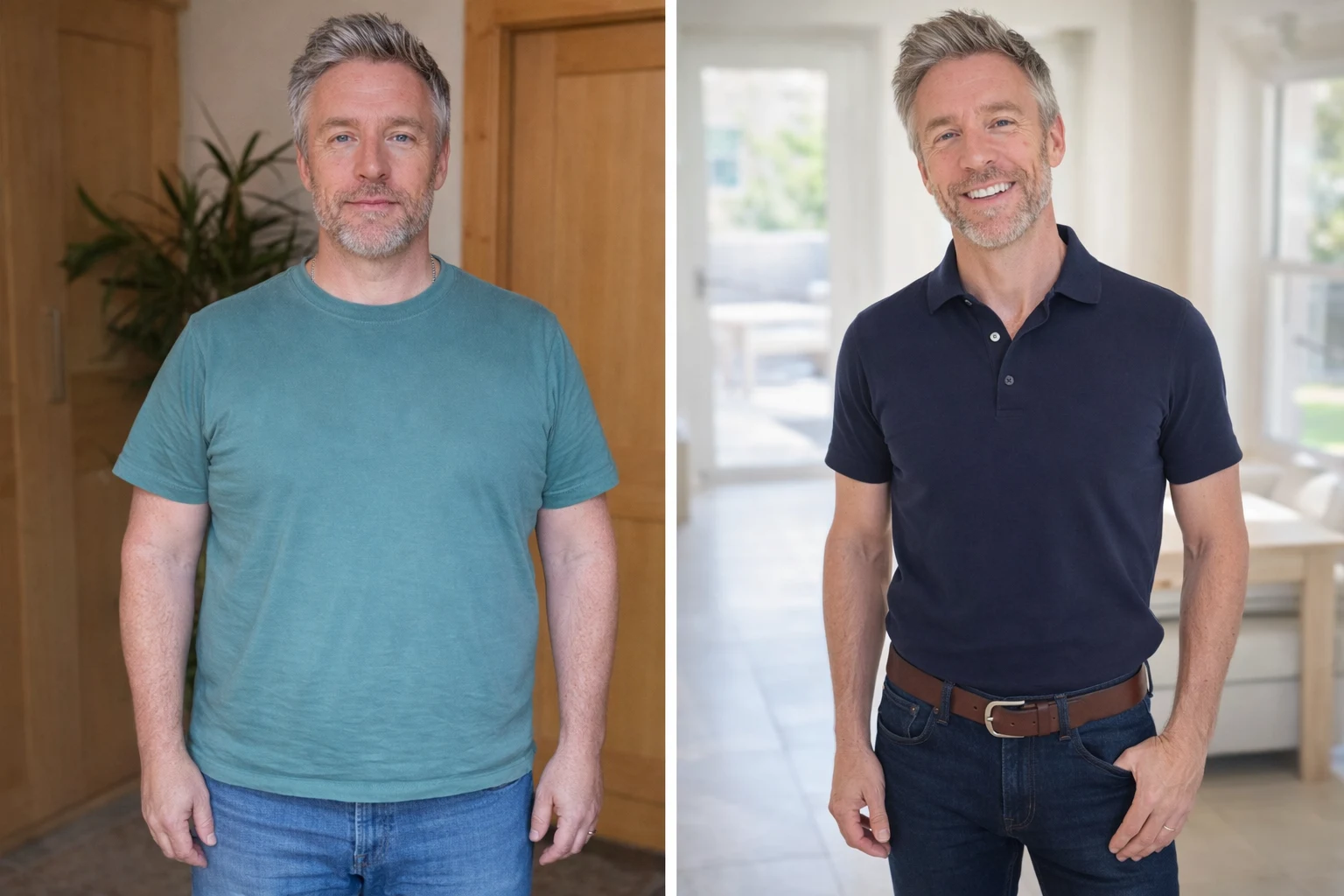 Daniel's before and after transformation with Liver Complex